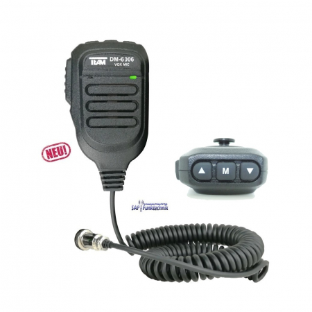 Preview: TEAM DM-6006 VOX Elektret Mikrofon mit Up/Down-Taste, für FX-CBmobil VOX CB Funkgeräte