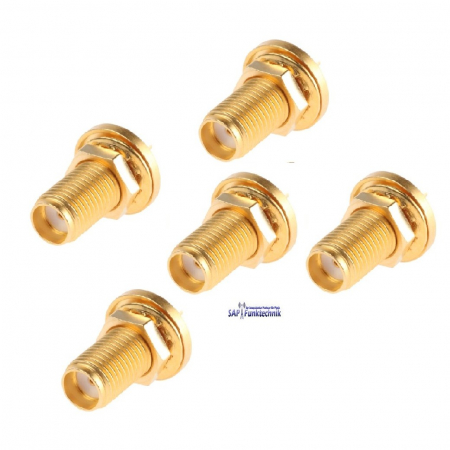 Telegärtner SMA-Einbaubuchse, Tafelmontage, Gold, 50 Ω