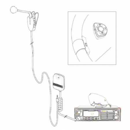 Preview: WP-24 CB - Freisprecheinrichtung für AE 6490/6491 mit Lenkrad-Fernbedienung