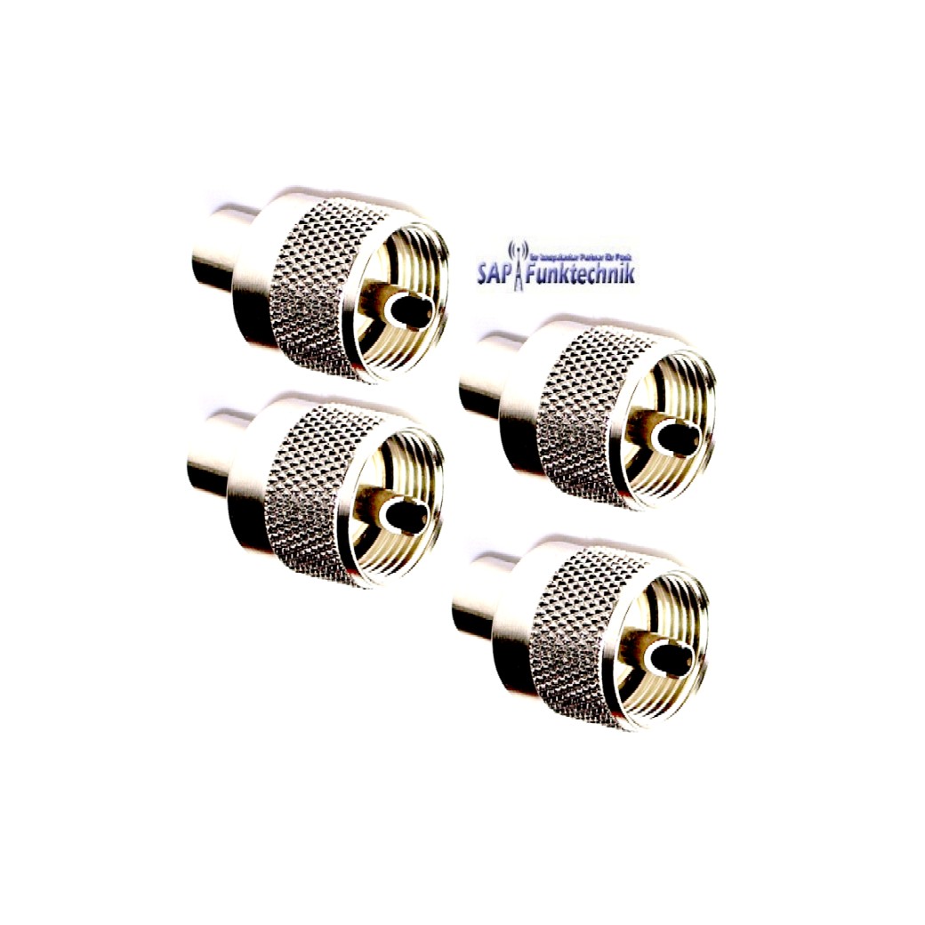 Annadue 90° Stecker-Adapter UHF (PL259) Auf BNC – 2 Stück, Für Koaxialkabel & Antennen