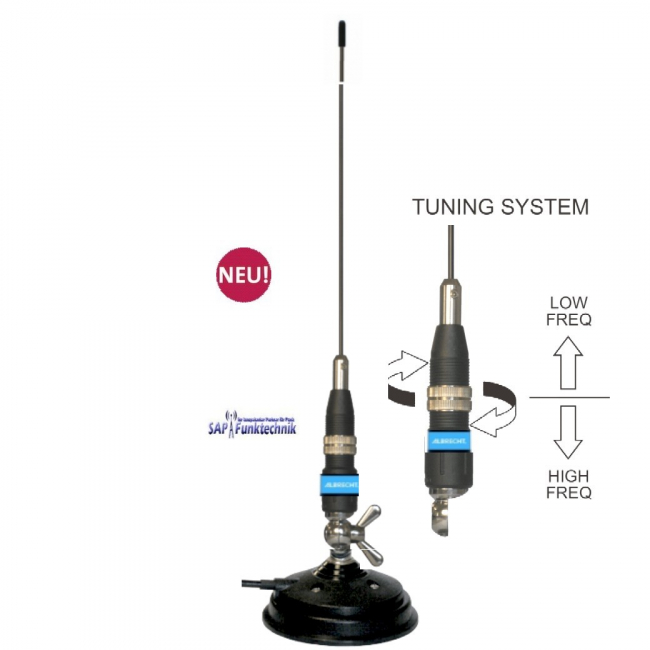 Albrecht Racer 60 MAG NEW Magnetfussantenne, 68 cm lang TOP