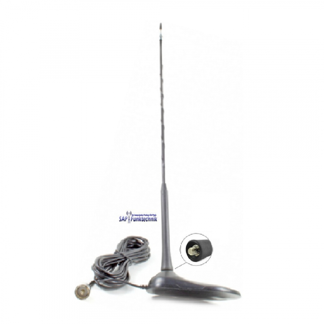 TEAM TORNADO-MAG CB Magnetfussantenne, ca. 44cm mit Glasfaserstrahler