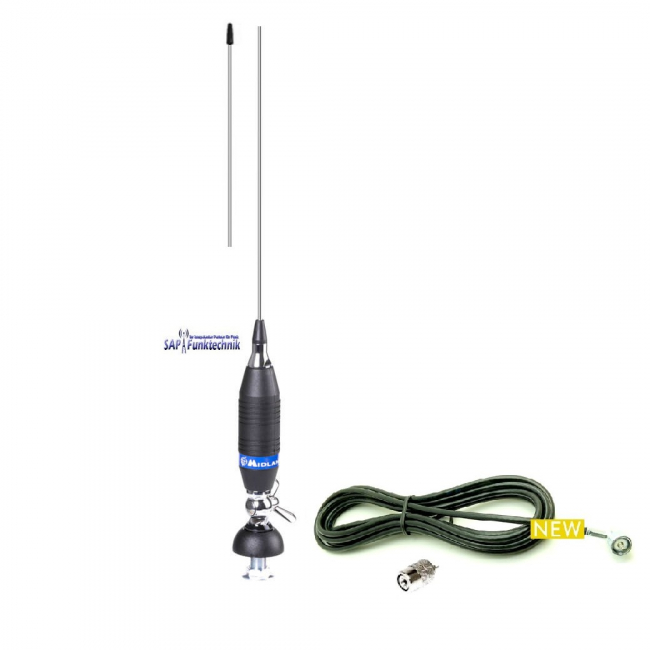 Alan Funk 130 CB-Mobilantenne 130 cm, 250W mit 4m Kabel und PL-Stecker