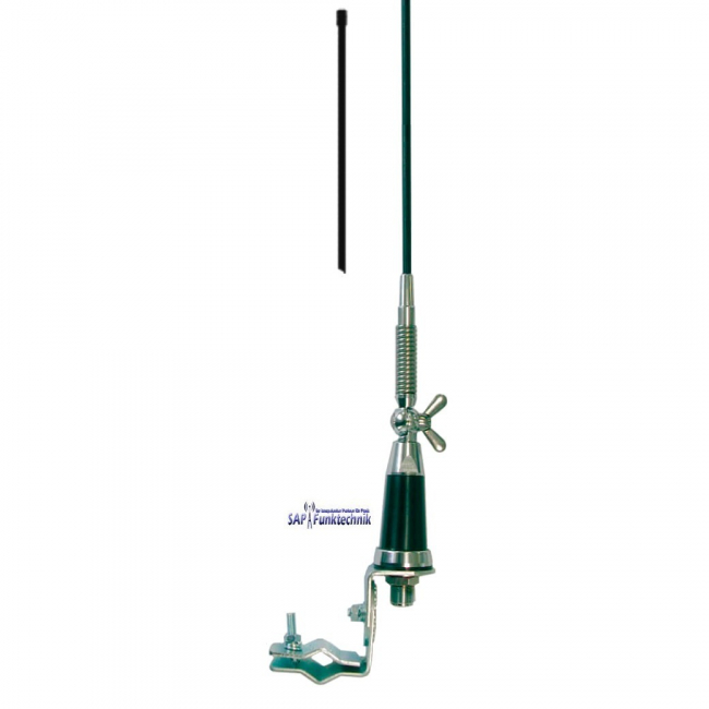 Albrecht GL-27 schwarz CB-Mobilantennen 114cm, 50W massefreie mit 4m Kabel und PL-Stecker