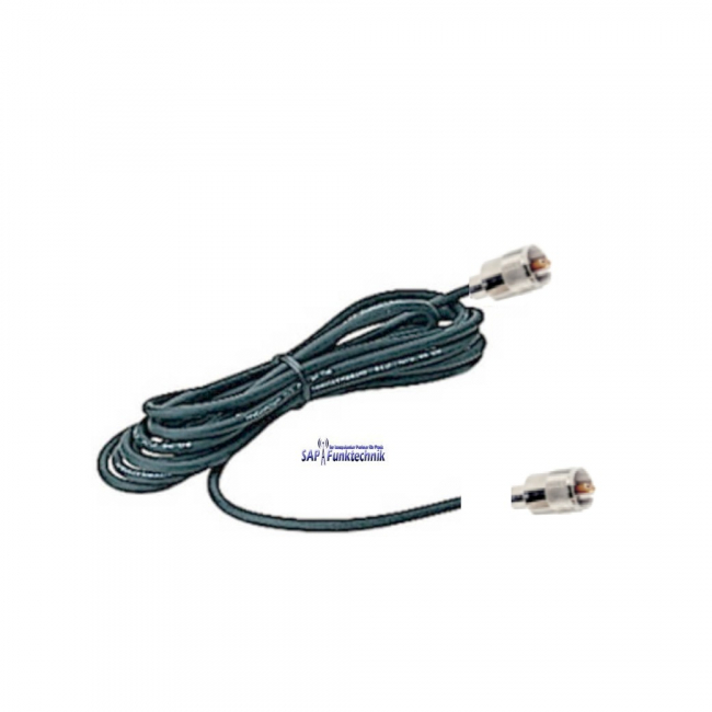 Albrecht GL-27 schwarz CB-Mobilantennen 114cm, 50W massefreie mit 4m Kabel und PL-Stecker