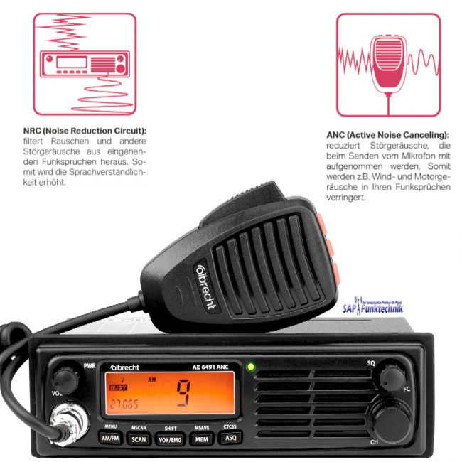Albrecht AE 6491 ANC + NRC CB-Funkgerät