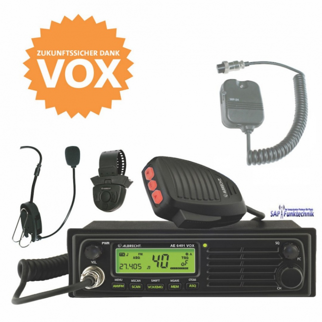 Albrecht AE 6491 VOX und WP-24 Freisprecheinrichtung