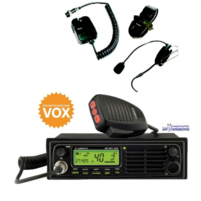 Albrecht AE 6491 VOX und WP-24 Freisprecheinrichtung