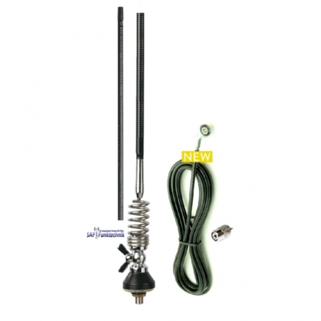 President BARRY II Plus VOX ASC Multi SET, inkl. Gamma 2F NEWS CB-Mobilantenne 93cm Lang