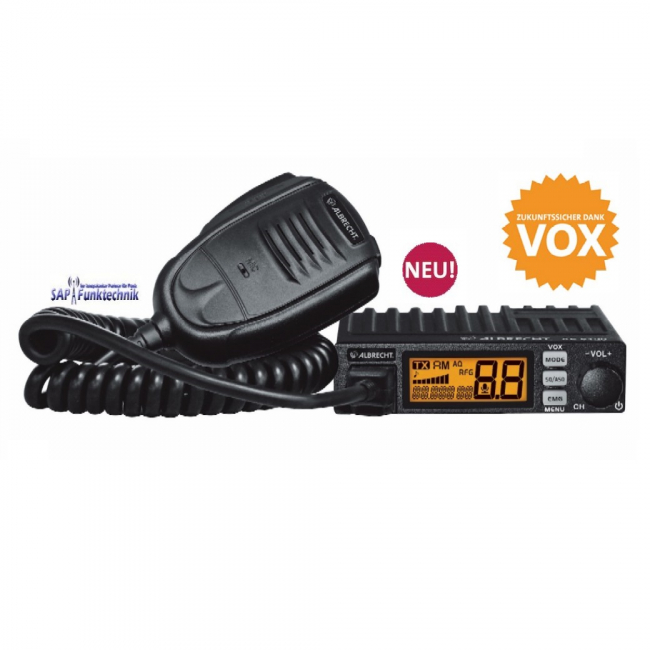 Albrecht AE 6120 VOX, Mini-CB Funk, mit 2 Stromkabeln