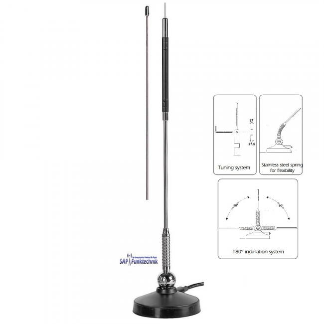 Albrecht AE 6290 VOX SET, mit Ablage-Funktion+Mag Star 27 CB-Magnetantenne