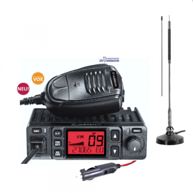 Albrecht AE 6290 VOX SET, mit Ablage-Funktion+Mag Star 27 CB-Magnetantenne