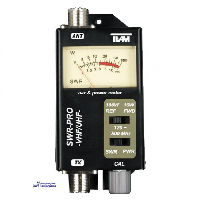 TEAM SWR-PRO-VHF/UHF, SWR- / PWR-Meter inkl. PL-Verbindungskabel