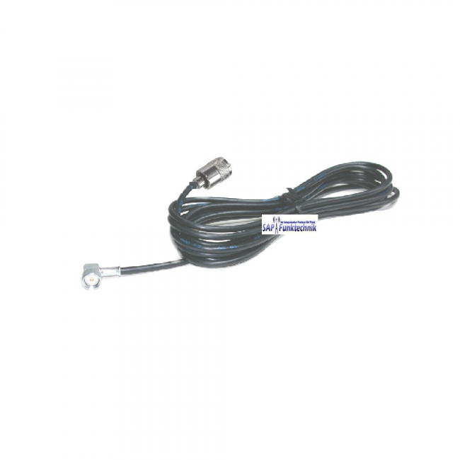 DV-Kabel, 5m lang mit Winkelstecker, und angelötetem PL-Stecker alte Norm