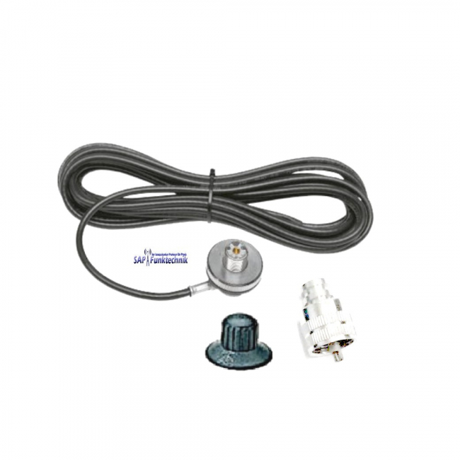 Zentrumdachanschluss mit SO-239 inkl. ca. 3,5m Kabel und PL-Stecker