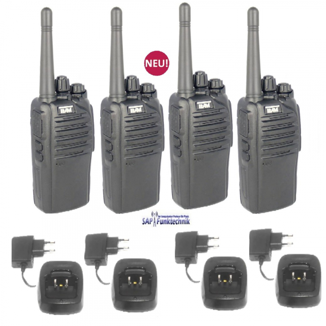 TEAM 4er Profi-Kofferset TeCom-LC 1 Watt FreeNet