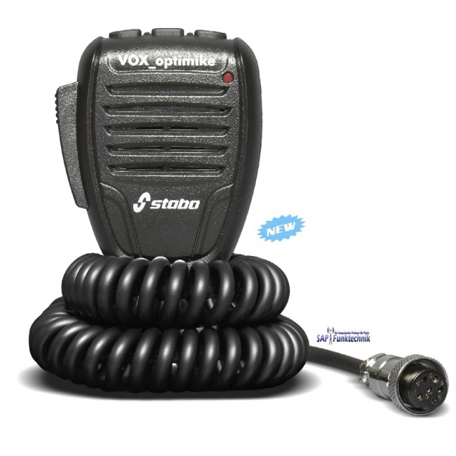 Stabo VOX-Optimike DSP mit ANC, Freisprecheinrichtung für CB-Mobilfunkgeräte mit 6-poligem Stecker