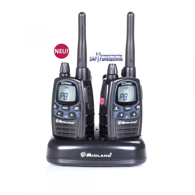 2er-Kofferset MIDLAND G7 Pro PMR+LPD mit 2x MA 26-XL Pro
