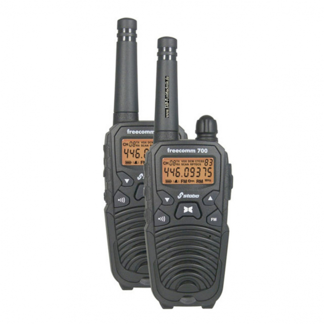 2er Funkkoffer Stabo Freecomm 700,  PMR-Funkgeräte mit Zubehör