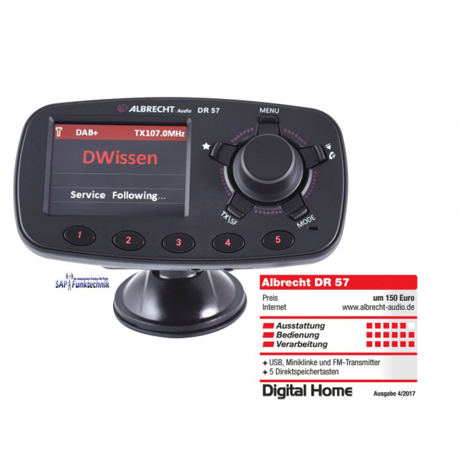 Albrecht DR 57 DAB+ Autoradio-Adapter