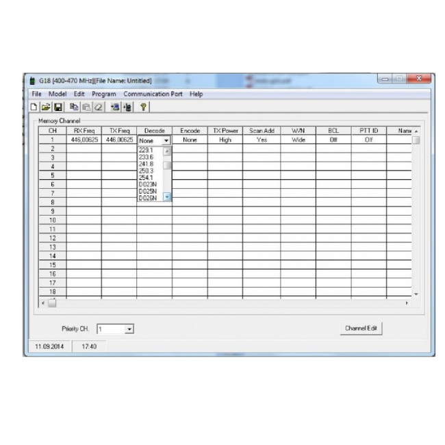 PRG-G15, Programmiersoftware für G15, G15Pro