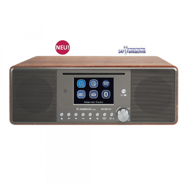 Albrecht DR 895 CD, DAB+/UKW/Internet/CD, Walnuss