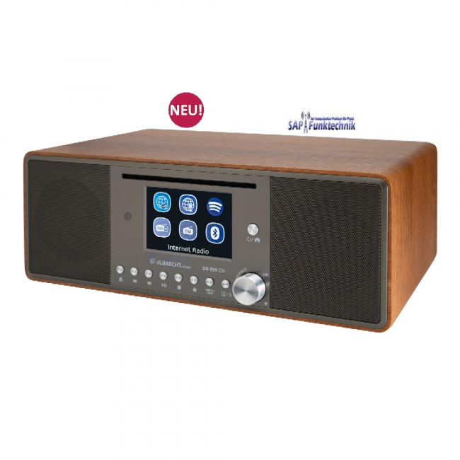Albrecht DR 895 CD, DAB+/UKW/Internet/CD, Walnuss