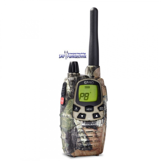 Midland G7 Pro Tarnfarben Funkgerät, Single, PMR+LPD