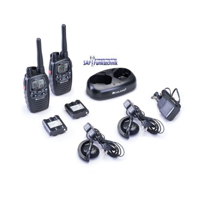 Midland G7 Pro 2er Kofferset, PMR446 inkl MA24-L Headsets