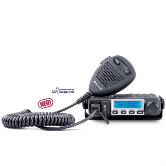MIDLAND M-Mini USB Set, 4W AM/FM inkl. Mag Star 27 CB-Magnetantenne 63 cm