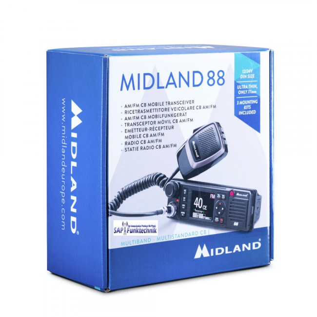 Midland M88 CB-Funkgerät mit Farbdisplay, VOX