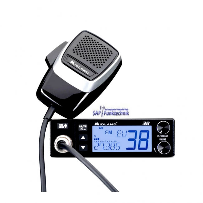 Midland 38 CB-Funkgerät 2,5" Display, VOX, NRC, 12/24V