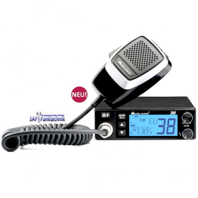 Midland 38 CB-Funkgerät 2,5" Display, VOX, NRC, 12/24V