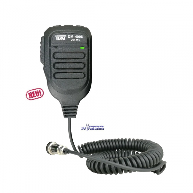 TEAM DM-4006x VOX Elektret Mikrofon mit Up/Down-Taste, nach GDCH Standard für CB Funkgeräte